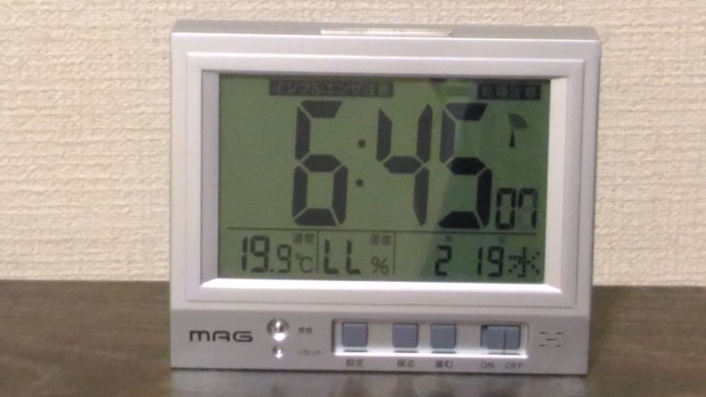 部屋の気温、湿度