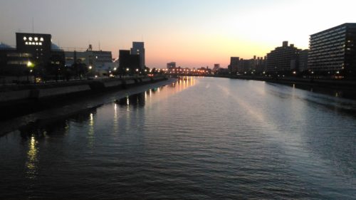 夕方の平野橋