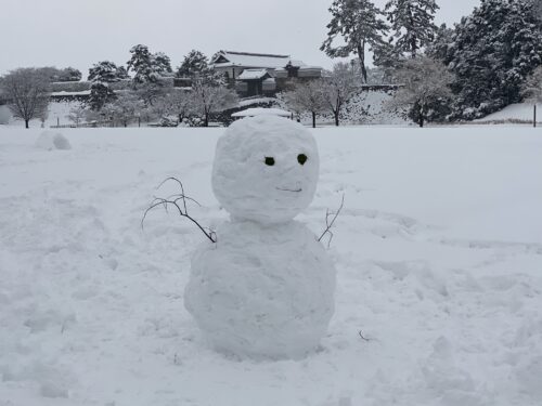 金沢城公園 雪だるま